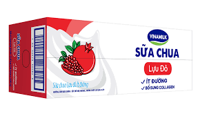 Thùng 24 hộp Sữa chua ăn Vinamilk vị lựu đỏ Ít Đường - Hộp 100g