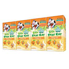  Sữa Kun Trái cây cam 110ml Vỉ 4 hộp 