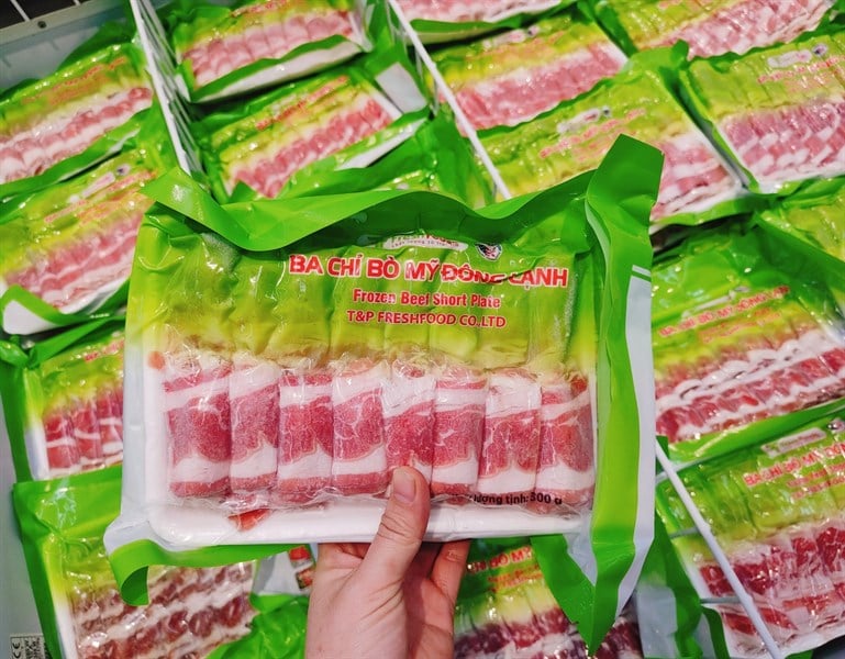 Ba chỉ bò mỹ gói xanh 500g
