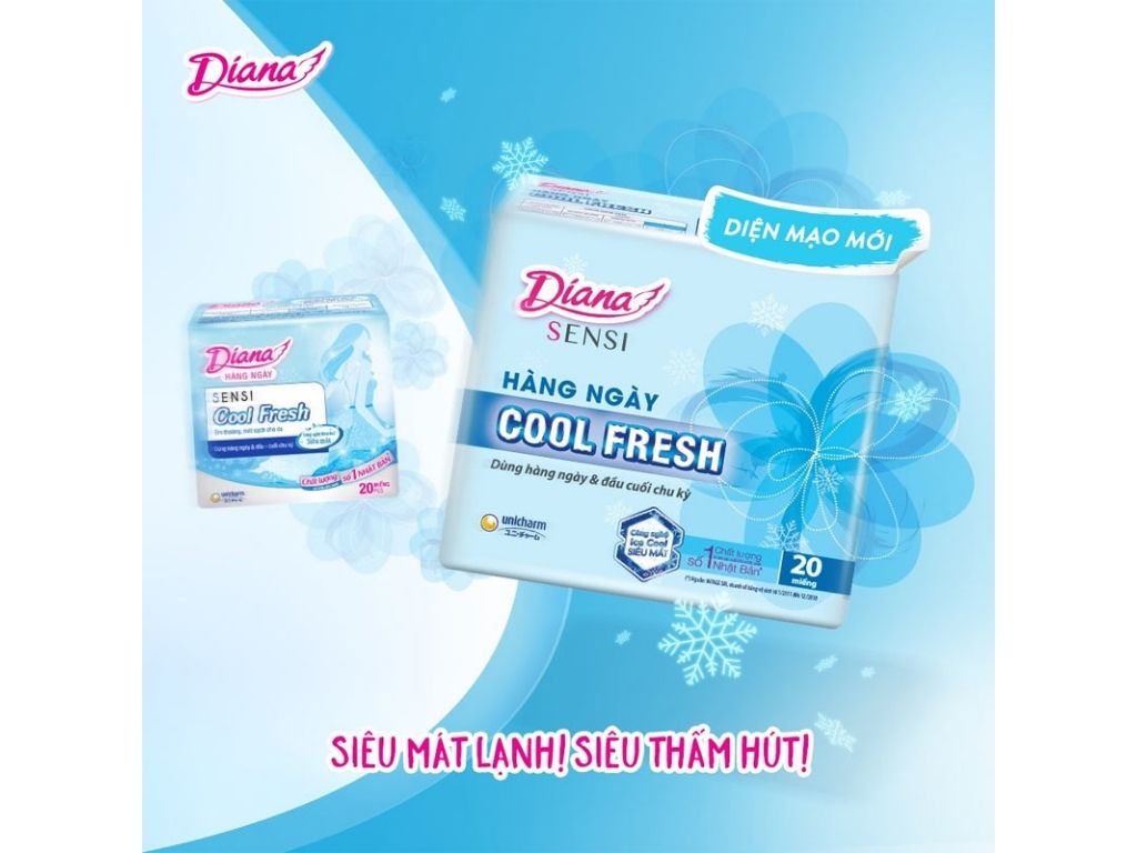 Băng vệ sinh Diana Cool hàng ngày 20 miếng