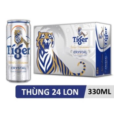  Thùng 24 lon bia Tiger Bạc 330ml 