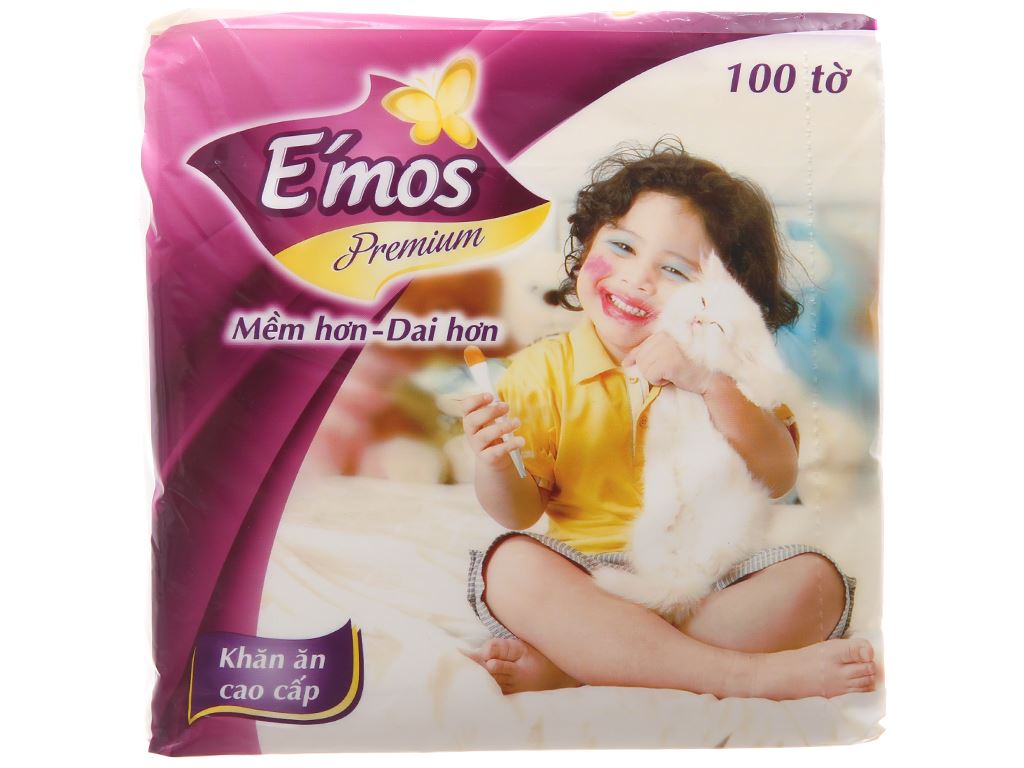  Khăn khô E'mos 100 tờ 