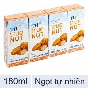 Lốc 4 hộp sữa hạnh nhân TH True Nut 180ml