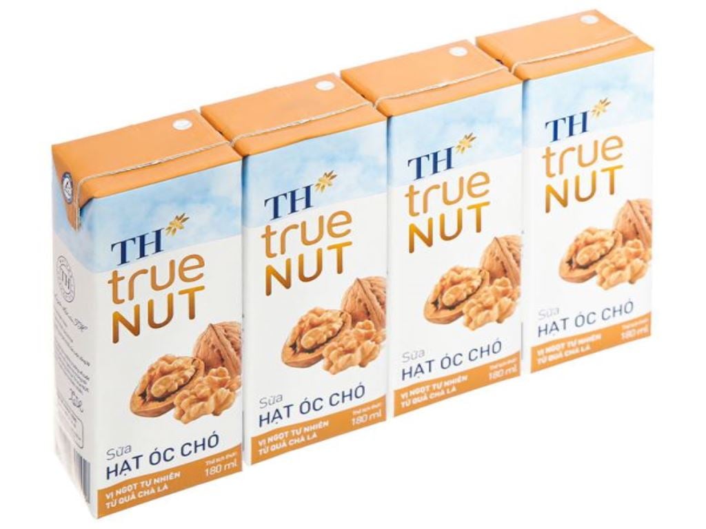 Lốc 4 hộp sữa hạt óc chó TH True Nut 180ml