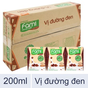  Thùng 36 hộp sữa đậu nành Fami đường đen 200ml 