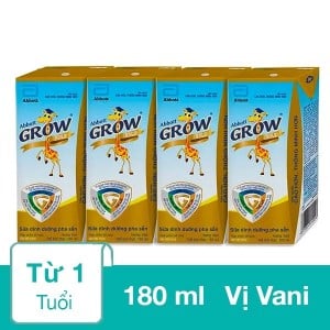 Lốc 4 hộp sữa Abbott Grow Gold vani 180ml