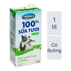 Sữa tươi có đường Vinamilk hộp 1 lít