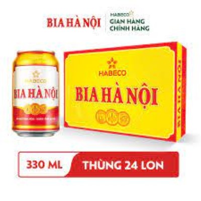 Thùng 24 lon bia Hà Nội 330ml