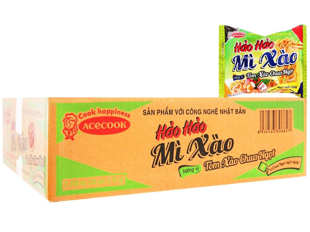 Mì tôm Hảo hảo kim chi thùng 30 gói