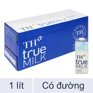 Thùng 12 hộp sữa tươi tiệt trùng có đường TH true MILK 1 lít