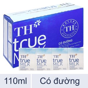 Thùng 48 hộp sữa tươi tiệt trùng có đường TH true MILK 110ml