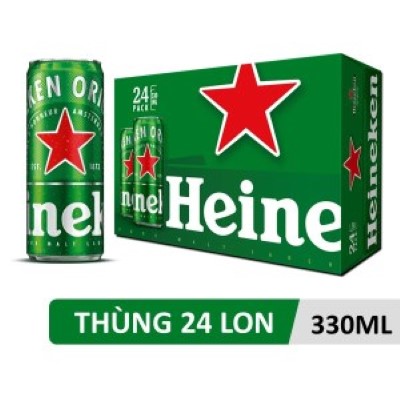 Thùng 24 lon bia Heineken Sleek 330ml