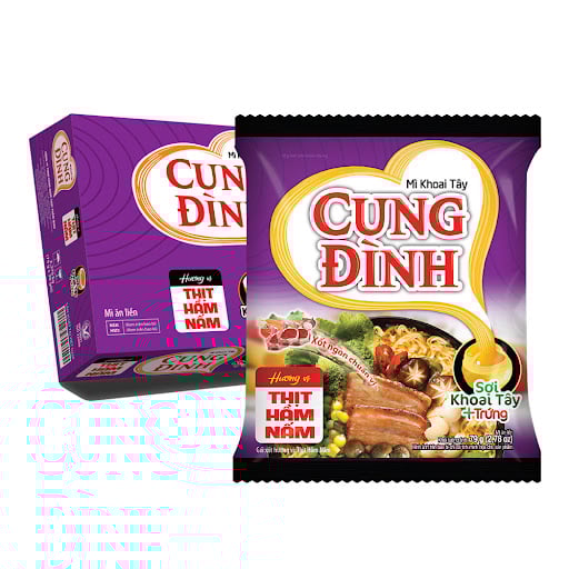 Mì tôm Cung Đình thịt hầm nấm 79g thùng 30 gói