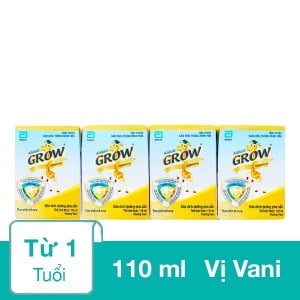 Lốc 4 hộp sữa Abbott Grow Gold vani 110ml