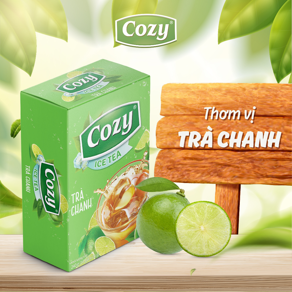  Trà chanh Cozy 240g hộp 16 gói 