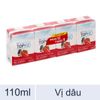 Lốc 4 hộp sữa trái cây TH True Juice Milk Topkid hương dâu 110ml