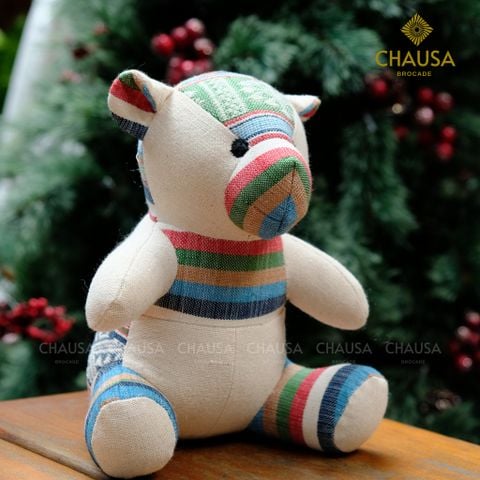  Thú Nhồi Bông Thổ Cẩm Handmade CHAUSA Brocade - GẤU BEAR thổ cẩm thủ công, đồ chơi thú nhồi bông quà noel, giáng sinh 