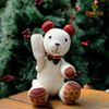 Thú Nhồi Bông Thổ Cẩm Handmade CHAUSA Brocade - GẤU XOAY TAY thổ cẩm thủ công,đồ chơi thú nhồi bông quà noel, giáng sinh