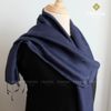 Khăn Choàng Lụa 70% Tơ Tằm tone Xanh Đậm handmade - From CHAUSA Brocade Thổ Cẩm dân tộc Thái, Tây Bắc