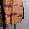 Khăn Choàng Lụa 70% Tơ Tằm tone Nâu handmade - From CHAUSA Brocade Thổ Cẩm dân tộc Thái, Tây Bắc