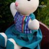 Thú Nhồi Bông Thổ Cẩm Handmade CHAUSA Brocade - THỎ thổ cẩm thủ công, đồ chơi thú nhồi bông quà tết, đồ chơi cho bé