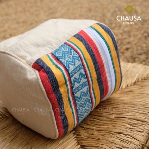 Túi đựng mỹ phẩm Thổ Cẩm Handmade - CHAUSA Brocade hộp đựng mỹ phẩm thổ cẩm thủ công người dân tộc Thái, tinh xảo 