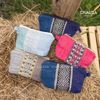 Ví Cầm Tay Thổ Cẩm hàng thủ công dân tộc Thái - CHAUSA Brocade ví cầm tay thổ cẩm thủ công, vải lanh thiên nhiên an toàn