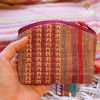 Ví Nhỏ 1 Ngăn Thổ Cẩm Handmade dân tộc Thái - CHAUSA Brocade ví cầm tay thổ cẩm thủ công, vải lanh thiên nhiên an toàn