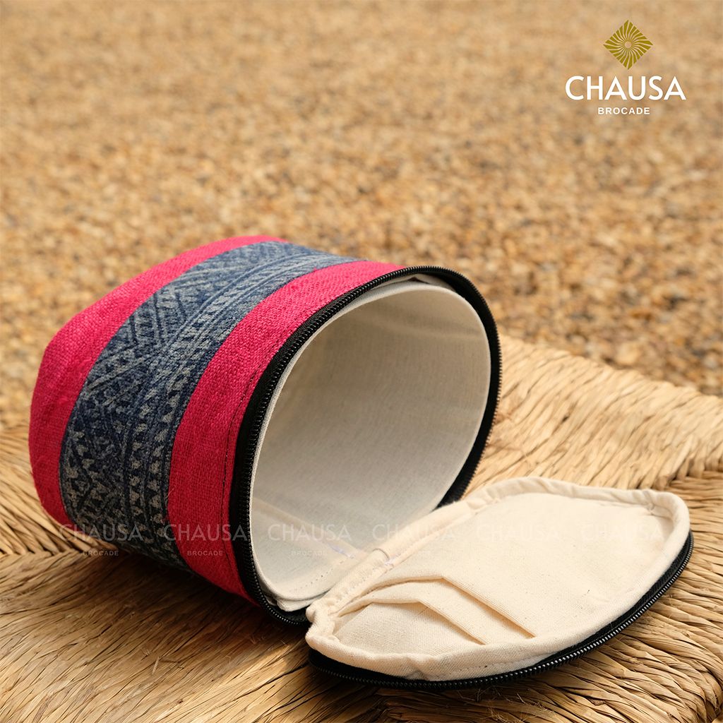 Hộp đựng mỹ phẩm Thổ Cẩm Handmade HMONG - CHAUSA Brocade hộp đựng mỹ phẩm thổ cẩm thủ công người Hmong, tinh xảo