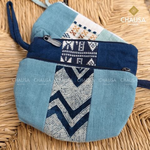  Ví Dài Thổ Cẩm hàng thủ công dân tộc Thái - CHAUSA Brocade ví cầm tay thổ cẩm thủ công, vải lanh thiên nhiên an toàn 