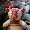 Thú Nhồi Bông Thổ Cẩm Handmade CHAUSA Brocade - GẤU NGỒI thổ cẩm thủ công,đồ chơi thú nhồi bông quà tết, đồ chơi cho bé