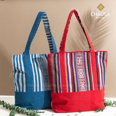  Túi Xách Thổ Cẩm thủ công CHAUSA Brocade - Túi Xách T20 túi tote nữ thổ cẩm thủ công dân tộc Thái, chất liệu vải lanh 