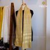 Khăn Choàng Lụa 100% Tơ Tằm tone Vàng handmade - From CHAUSA Brocade Thổ Cẩm dân tộc Thái, Tây Bắc