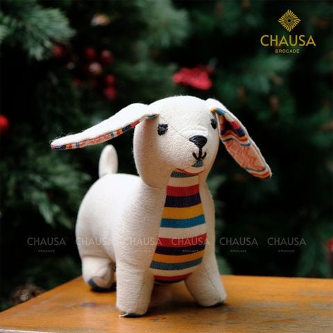  Thú Nhồi Bông Thổ Cẩm Handmade CHAUSA Brocade - CÚN BABY thổ cẩm thủ công, đồ chơi thú nhồi bông quà noel, giáng sinh 