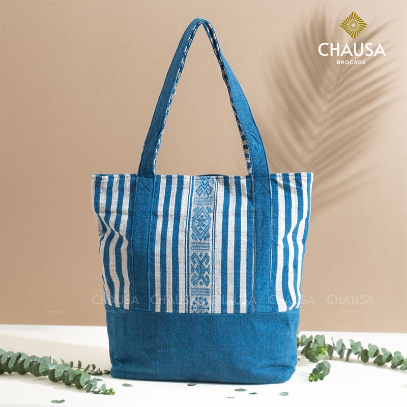 Túi Xách Thổ Cẩm thủ công CHAUSA Brocade - Túi Xách T20 túi tote nữ thổ cẩm thủ công dân tộc Thái, chất liệu vải lanh