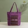 Túi Xách Thổ Cẩm thủ công CHAUSA Brocade - Túi Xách Tím, túi tote nữ thổ cẩm thủ công dân tộc Thái, chất liệu vải lanh