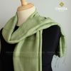 Khăn Choàng Lụa 70% Tơ Tằm tone Xanh Lá handmade - From CHAUSA Brocade Thổ Cẩm dân tộc Thái, Tây Bắc