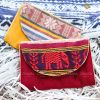 Ví Đựng Thẻ Thổ Cẩm Handmade dân tộc Thái - CHAUSA Brocade ví cầm tay thổ cẩm thủ công, vải lanh thiên nhiên an toàn