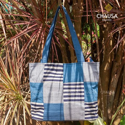  Túi Đeo Vai Thổ Cẩm thủ công dân tộc Thái CHAUSA Brocade - Túi Xách Ô Vuông nữ thổ cẩm thủ công, chất liệu vải lanh 