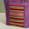 Túi Xách Thổ Cẩm thủ công CHAUSA Brocade - Túi Xách Tím, túi tote nữ thổ cẩm thủ công dân tộc Thái, chất liệu vải lanh