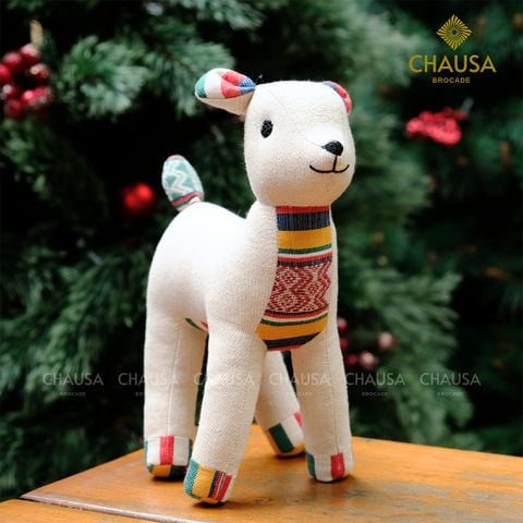  Thú Nhồi Bông Thổ Cẩm Handmade CHAUSA Brocade - NAI thổ cẩm thủ công, đồ chơi thú nhồi bông quà noel, giáng sinh 