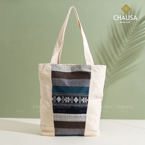  Túi Xách Thổ Cẩm thủ công CHAUSA Brocade - Túi Xách TX14, túi tote nữ thổ cẩm thủ công dân tộc Thái, chất liệu vải lanh 