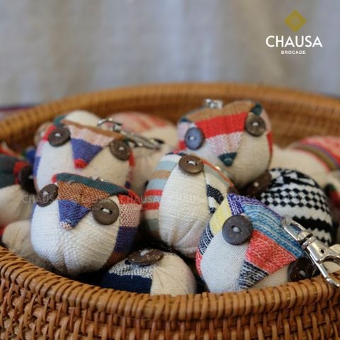  Móc Khóa Thổ Cẩm Handmade Cú Móc Khóa - From CHAUSA Brocade sản phẩm thổ cẩm dân tộc Thái, Tây Bắc 