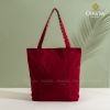 Túi Xách Thổ Cẩm thủ công CHAUSA Brocade - Túi Xách Đỏ, túi tote nữ thổ cẩm thủ công dân tộc Thái, chất liệu vải lanh