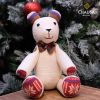Thú Nhồi Bông Thổ Cẩm Handmade CHAUSA Brocade - GẤU XOAY TAY thổ cẩm thủ công,đồ chơi thú nhồi bông quà noel, giáng sinh