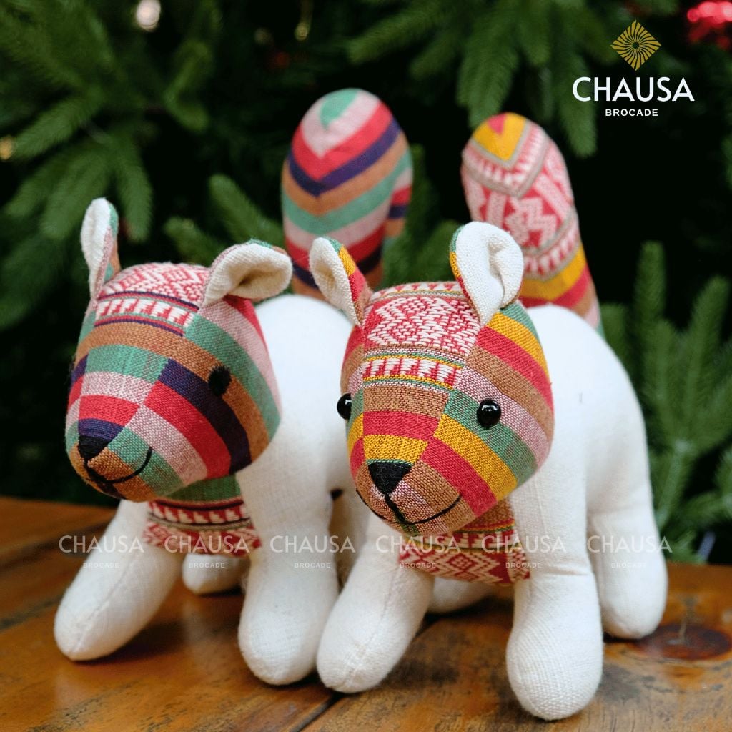 Thú Nhồi Bông Thổ Cẩm Thủ Công Dân Tộc Thái - CHAUSA Brocade Sóc thổ cẩm thủ công, đồ chơi thú nhồi bông thủ công