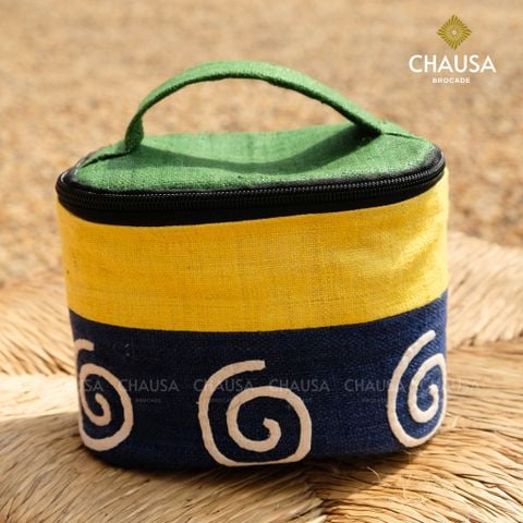  Hộp đựng mỹ phẩm Thổ Cẩm Handmade HMONG - CHAUSA Brocade hộp, túi đựng mỹ phẩm thổ cẩm thủ công người Hmong, tinh xảo 