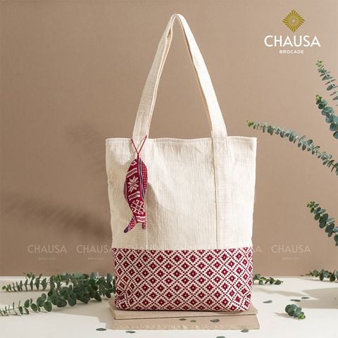  Túi Xách Thổ Cẩm thủ công CHAUSA Brocade - Túi Xách nữ, Túi Cá nữ thổ cẩm thủ công dân tộc Thái, chất liệu vải lanh 