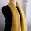 Khăn Choàng Lụa 100% Tơ Tằm tone Vàng handmade - From CHAUSA Brocade Thổ Cẩm dân tộc Thái, Tây Bắc