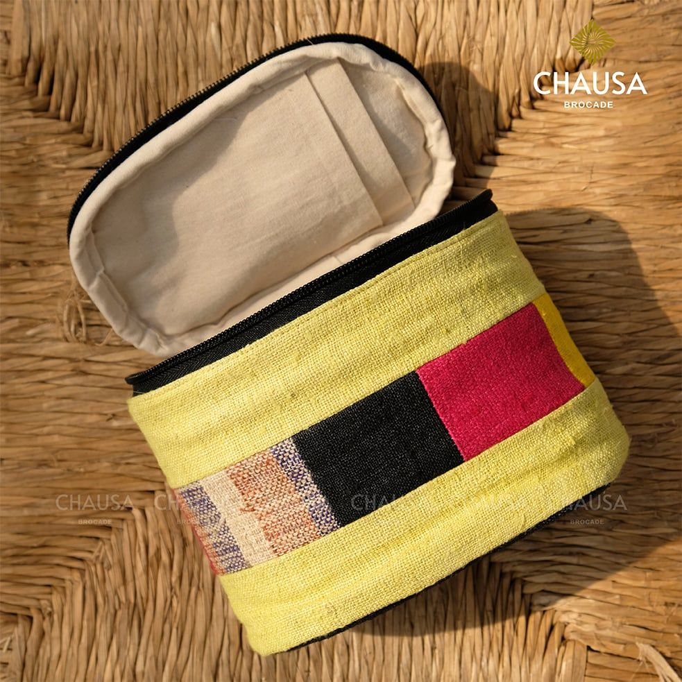 Hộp đựng mỹ phẩm Thổ Cẩm Handmade HMONG - CHAUSA Brocade hộp, túi mỹ phẩm thổ cẩm thủ công người Hmong, tinh xảo